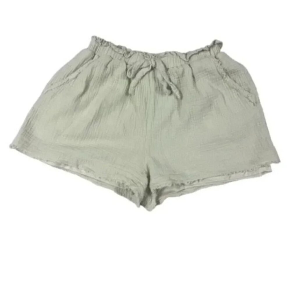 NEW IN Cream 2 in 1 Lined Running Shorts Women's Size Large Athletic Pull-On